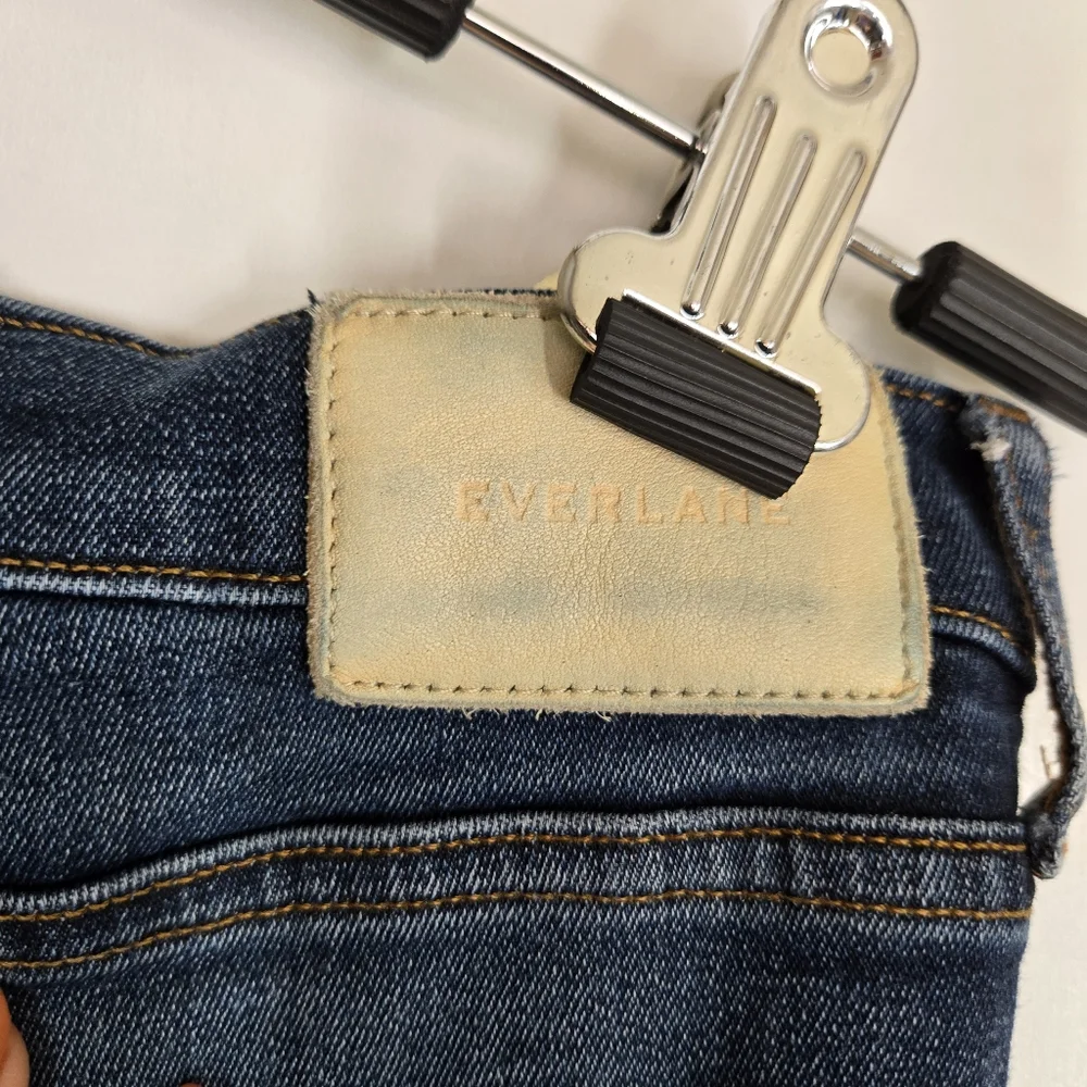 Everlane‎ Dark Blue Wash Cotton Blend The High Rise Skinny Jean Size 28 Ankle
